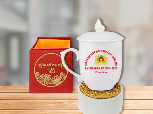 Ly Sứ Bát Tràng Chóp Lửa In Logo