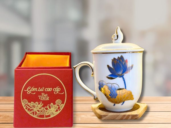 Ly Sứ Bát Tràng Chóp Lửa Hoa Sen