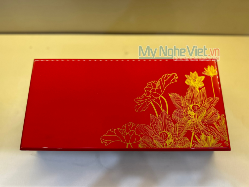 Set quà tặng Khăn lụa Hà Đông và Hộp sơn mài cao cấp - Ảnh 5