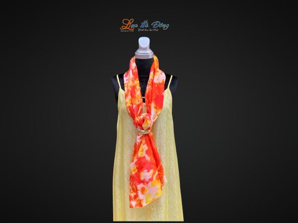 Khăn tằm loang 100% silk