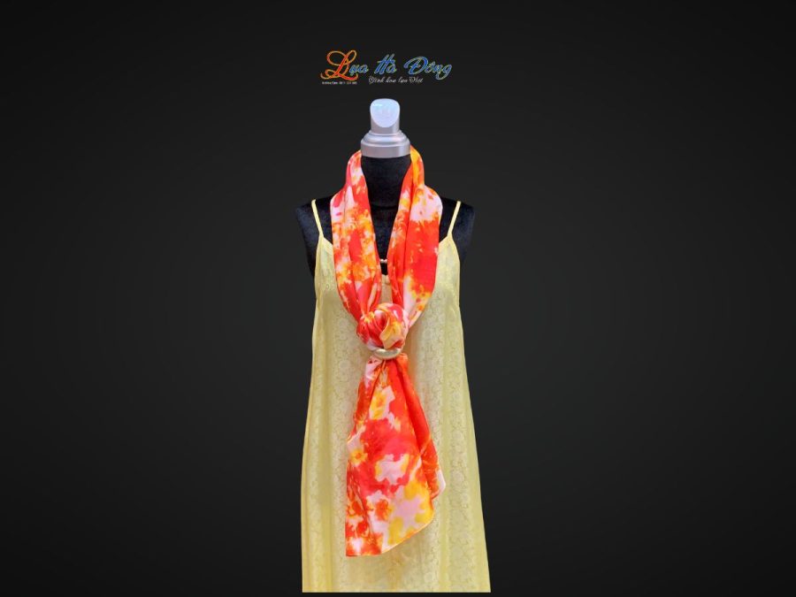 Khăn tằm loang 100% silk
