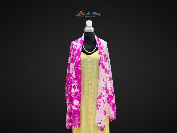 Khăn tằm loang 100% silk