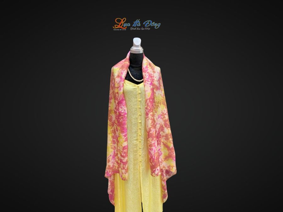 Khăn tằm loang 100% silk