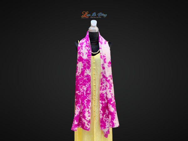 Khăn tằm loang 100% silk