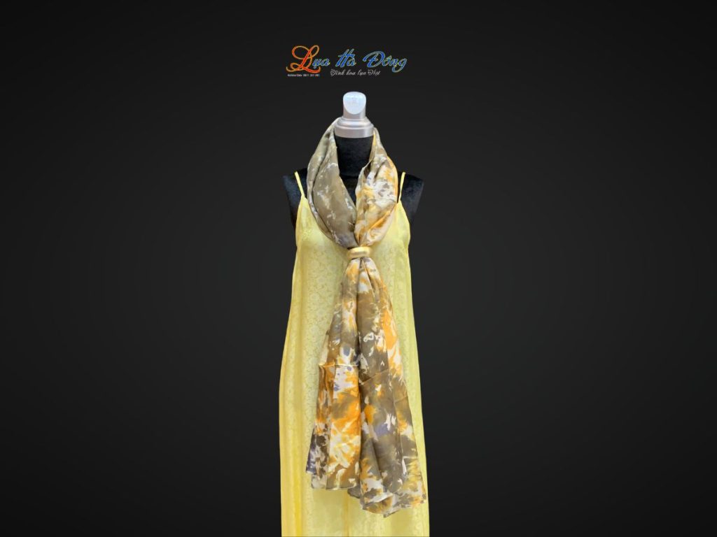 Khăn tằm loang 100% silk