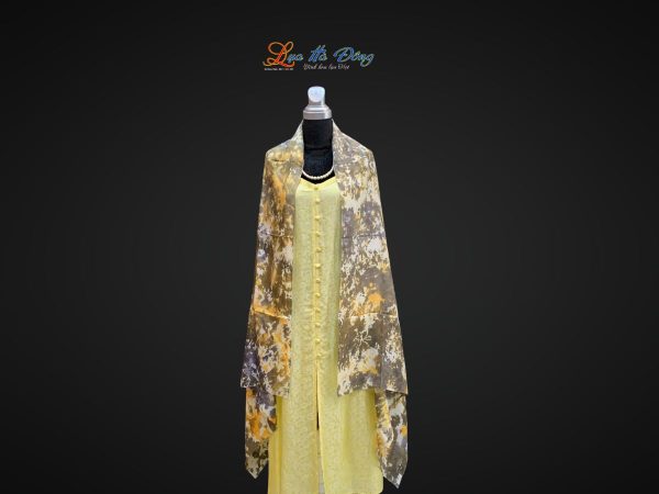 Khăn tằm loang 100% silk