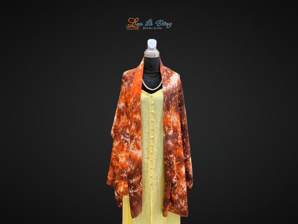 Khăn tằm loang 100% silk