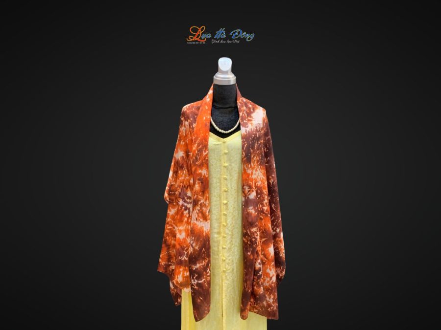 Khăn tằm loang 100% silk
