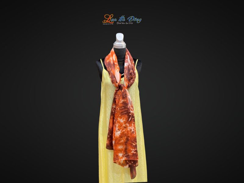 Khăn tằm loang 100% silk