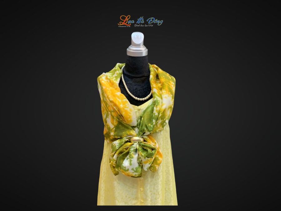 Khăn tằm loang 100% silk
