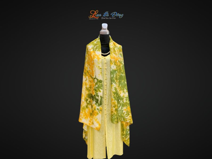 Khăn tằm loang 100% silk