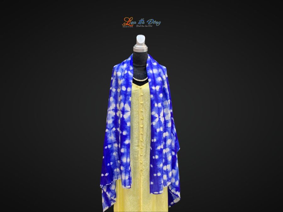 Khăn tằm loang 100% silk