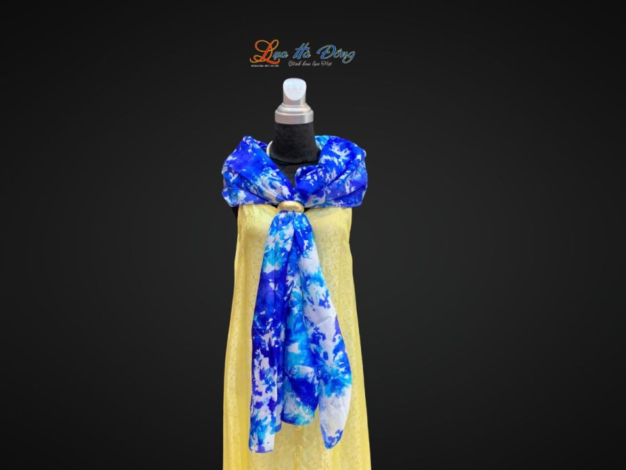 Khăn tằm loang 100% silk