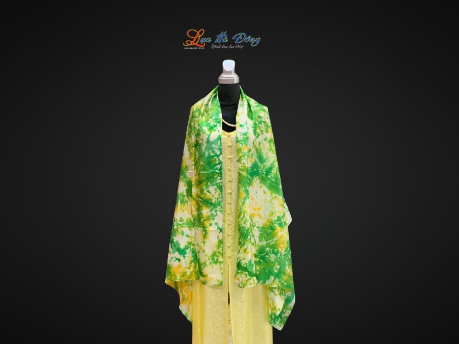 Khăn tằm loang 100% silk