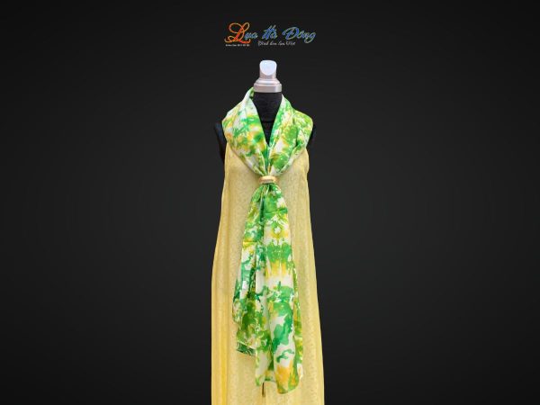 Khăn tằm loang 100% silk