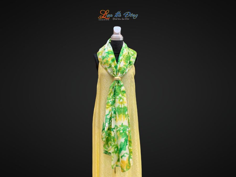 Khăn tằm loang 100% silk