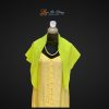 Khăn lụa vân cổ họa tiết phượng thọ màu xanh non
