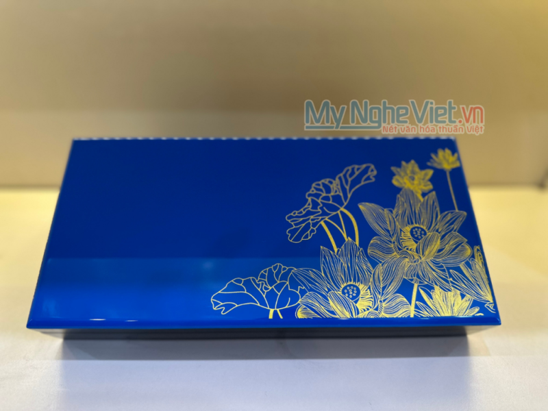 Set quà tặng Khăn lụa Hà Đông và Hộp sơn mài cao cấp - Ảnh 4