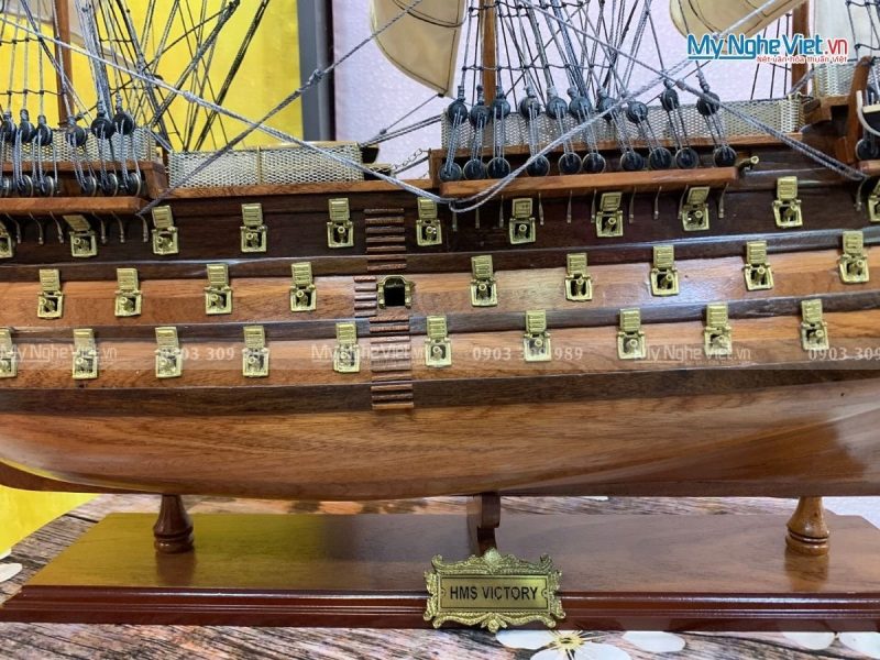 Mô Hình Tàu Thuyền Chiến Cổ HMS VICTORY (Thân 80cm)-MNV-TSHVI80W - Ảnh 5