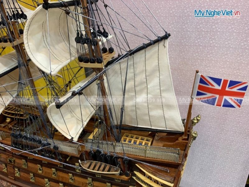 Mô Hình Tàu Thuyền Chiến Cổ HMS VICTORY (Thân 80cm)-MNV-TSHVI80W - Ảnh 3
