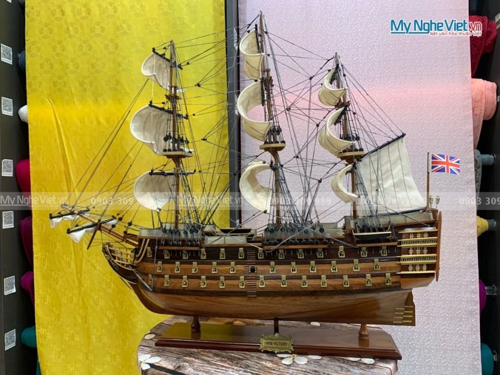 Mô Hình Tàu Thuyền Chiến Cổ HMS VICTORY (Thân 80cm)-MNV-TSHVI80W