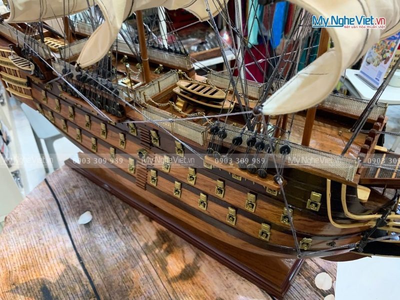 Mô Hình Tàu Thuyền Chiến Cổ HMS VICTORY (Thân 80cm)-MNV-TSHVI80W - Ảnh 2