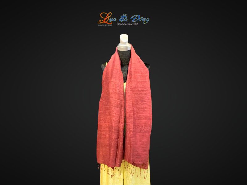 Khăn Lụa Trơn Màu Đỏ Ruby 100% silk