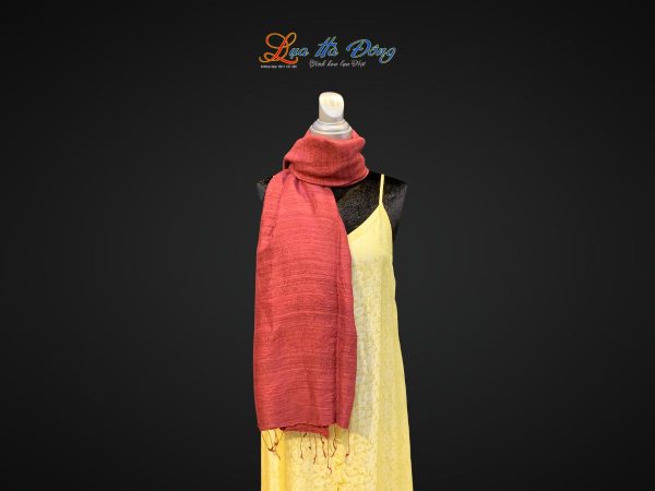 Khăn Lụa Trơn Màu Đỏ Ruby 100% silk