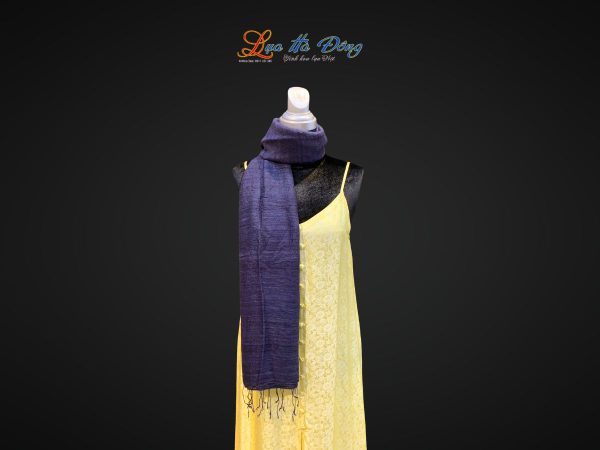 Khăn Lụa Trơn Màu Xanh Than 100%