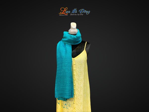 Khăn Lụa Trơn Màu Xanh Ngọc Bích 100% silk