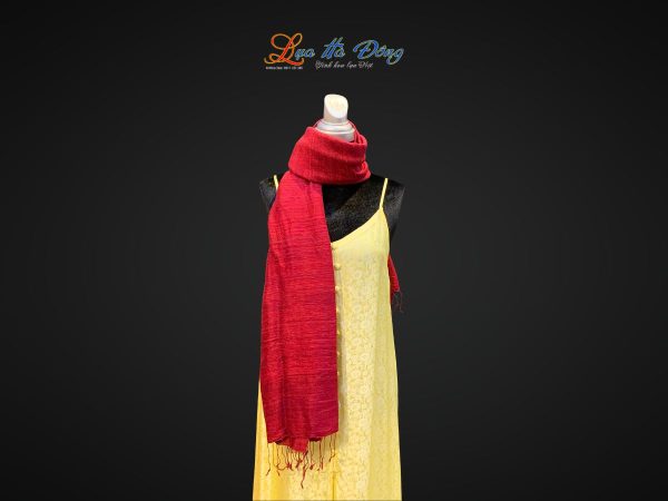 Khăn Lụa Trơn Màu Đỏ Mận 100% silk