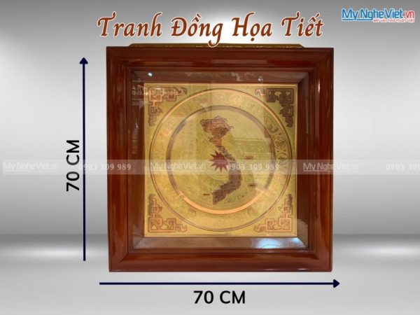 Tranh Đồng Họa Tiết Trống Đồng Vẽ Ăn Mòn – MNV-DD03-3
