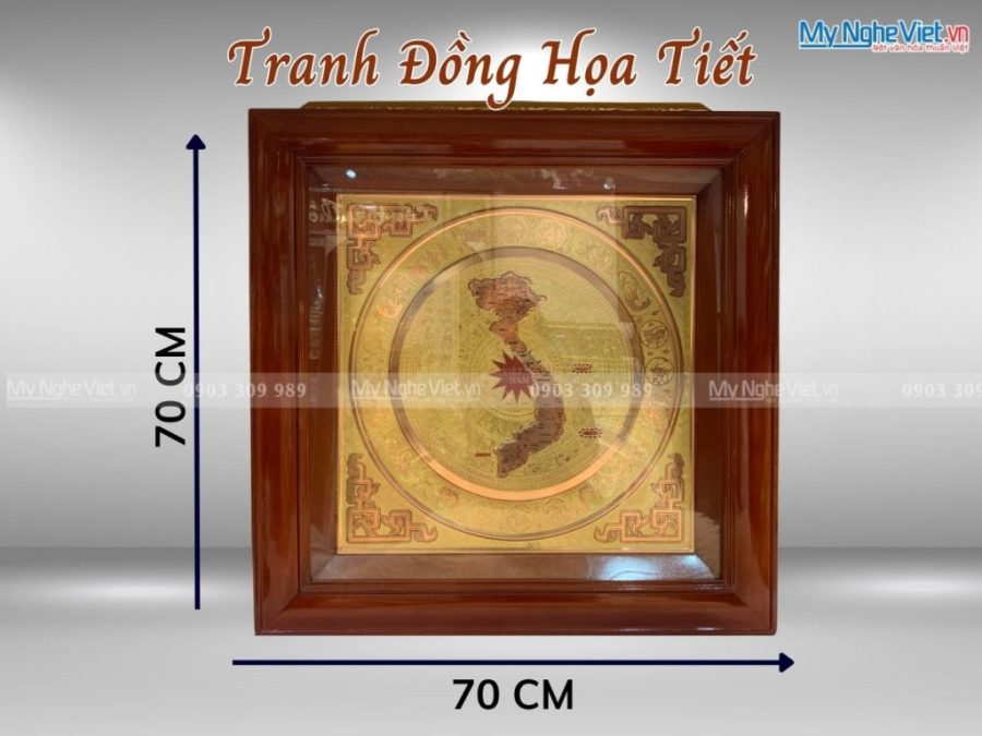 Tranh Đồng Họa Tiết Trống Đồng Vẽ Ăn Mòn – MNV-DD03-3