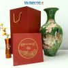 Bình Thu tài dáng cao vẽ vàng kim hạc sen và hộp xi