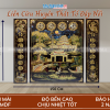 Bộ 3 Liễn sơn mài - Cửu huyền thất tổ đắp nổi cao cấp