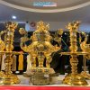 Bộ Lư (Đỉnh) Đồng Ngũ Sự Mạ Vàng