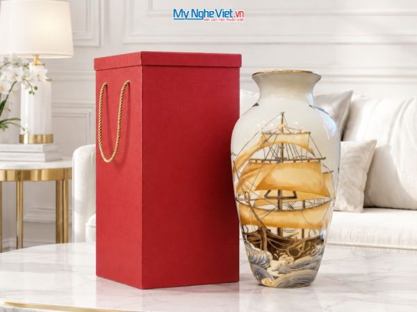 Bình Hoa Gốm Thuận Buồm Xuôi Gió