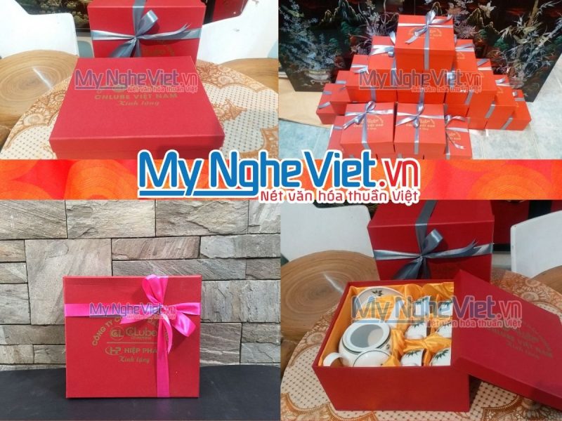 Bộ trình trà Bát Tràng tre trúc in logo 02 màu 01 vị trí bình trà CÔNG TY CỔ PHẦN DẦU NHỜN CNLUBE HDCNLUBE02 - Ảnh 3