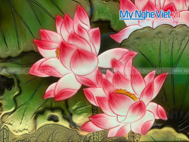 Tranh Sơn Mài Hoa Sen