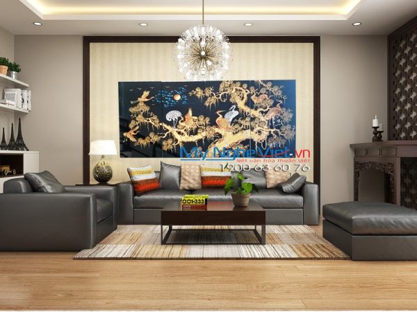 Tranh sơn mài Tùng Hạc Diên Niên