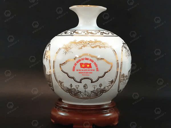 Bình Thu Tài Lộc Cao Cấp In Logo