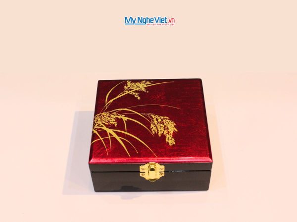 Hộp sơn mài trang sức vuông