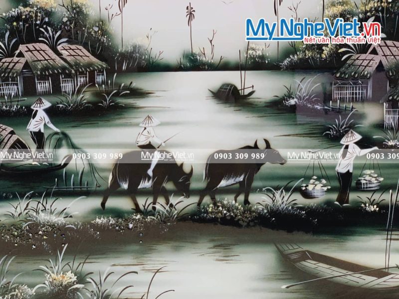 Tranh Đồng quê nhiều mẫu hàng cao cấp MNV-TSM46 - Ảnh 2