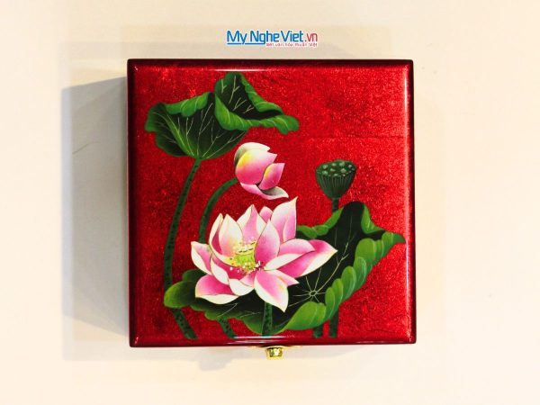 Hộp sơn mài trang sức vuông