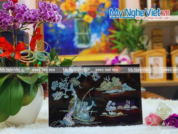 Tranh Sơn Mài Cẩn Ốc Đồng Quê Việt Nam TSM236-1