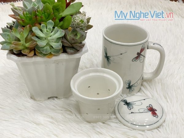 Ly lọc trà chuồn kim đen đỏ