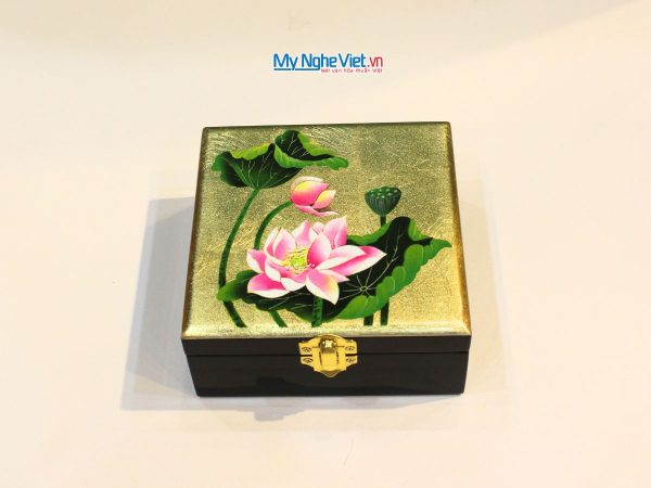 Hộp sơn mài trang sức vuông
