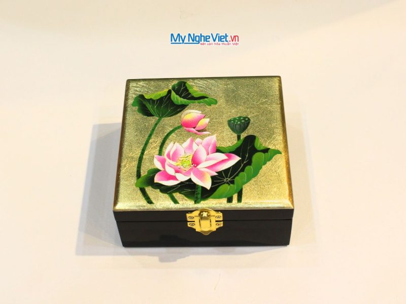 Hộp sơn mài trang sức vuông