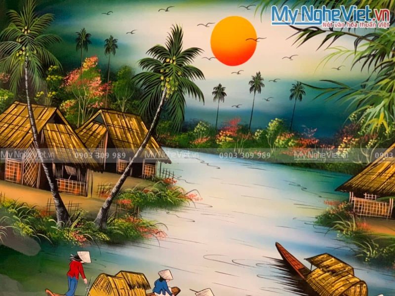 Tranh Đồng quê nhiều mẫu hàng cao cấp MNV-TSM46 - Ảnh 2
