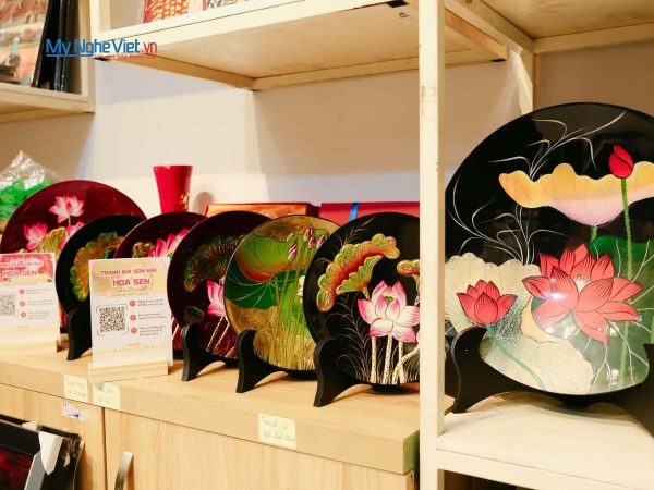 Tranh Đĩa Sơn Mài Khắc Thông Điệp